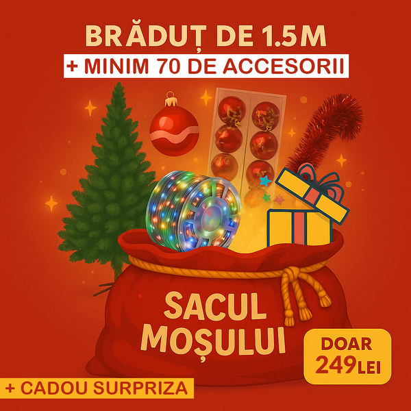 🎅 Sacul Moșului 2 + CADOU SURPRIZA – Cutia surpriză PREMIUM plin de cadouri și magie de Crăciun! 🎁