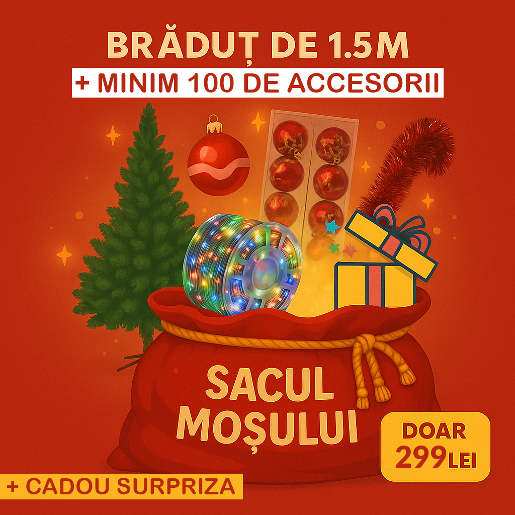 🎅 Sacul Moșului 3 + CADOU SURPRIZA – Cel mai bogat și surprinzător pachet al Crăciunului! 🎁